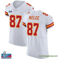 Mens Kansas City Chiefs Travis Kelce White Elite Vapor Untouchable Super Bowl Lvii Patch Kcc216 Jersey C3010